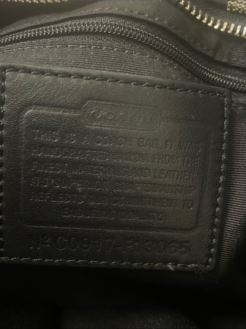 Coach Black and Tan Signature Canvas Tote with Leather Handles - Picture 4 of 7